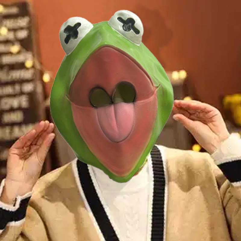 Anime Cosplay Meme - Maska Kermit Żaba, Meme, Zabawny kostium