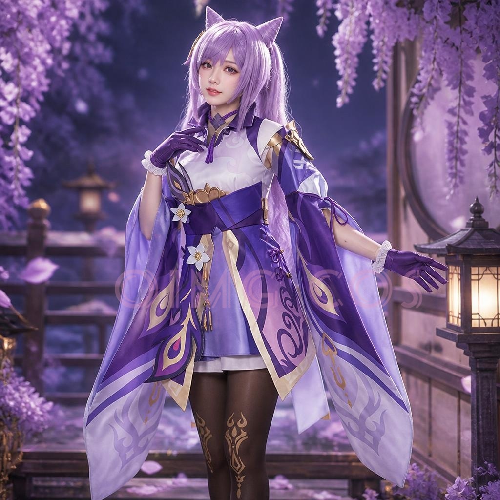 Anime Cosplay In Chinese - Kostium Cosplay Keqing z Genshin Impact,