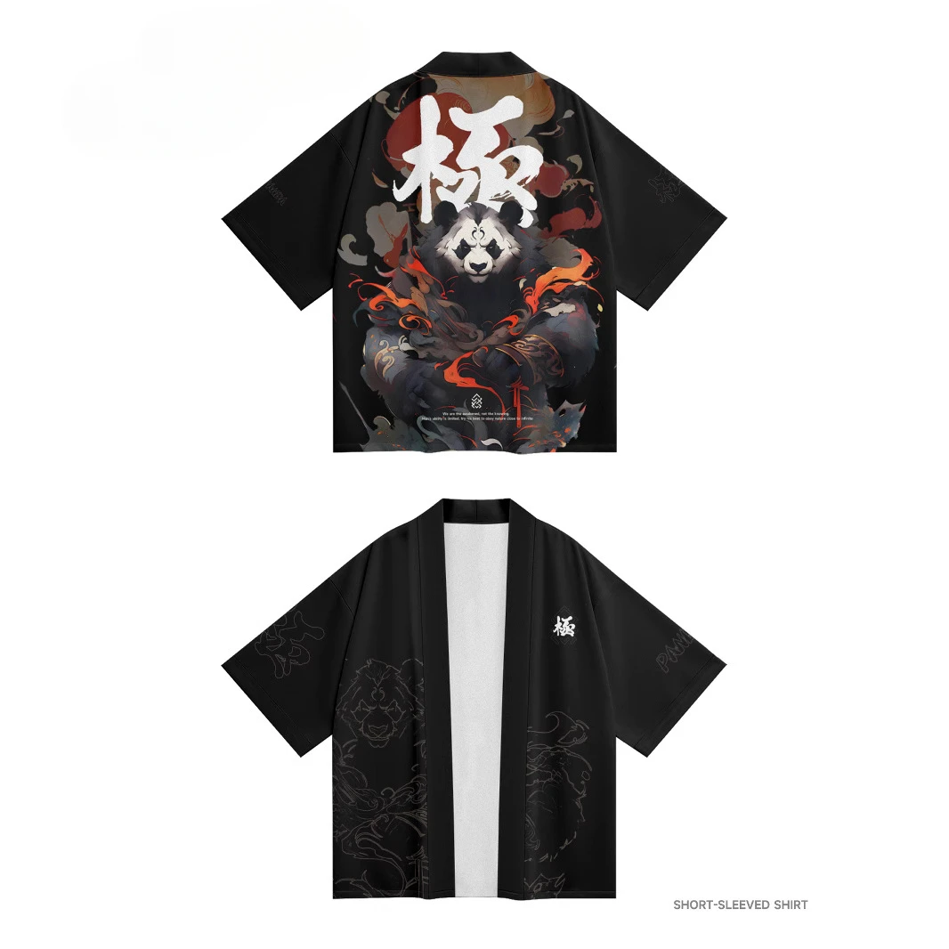 Asian Cosplay Anime - Anime chińska panda drukuj kimono sweter