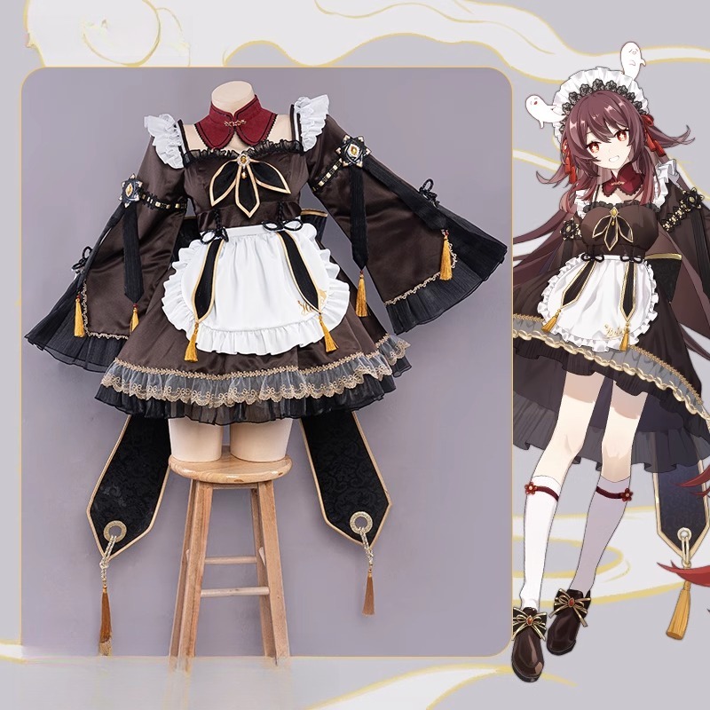 Anime Cosplay Outfits For Women - Gra Genshin Impact Hu Tao Strój