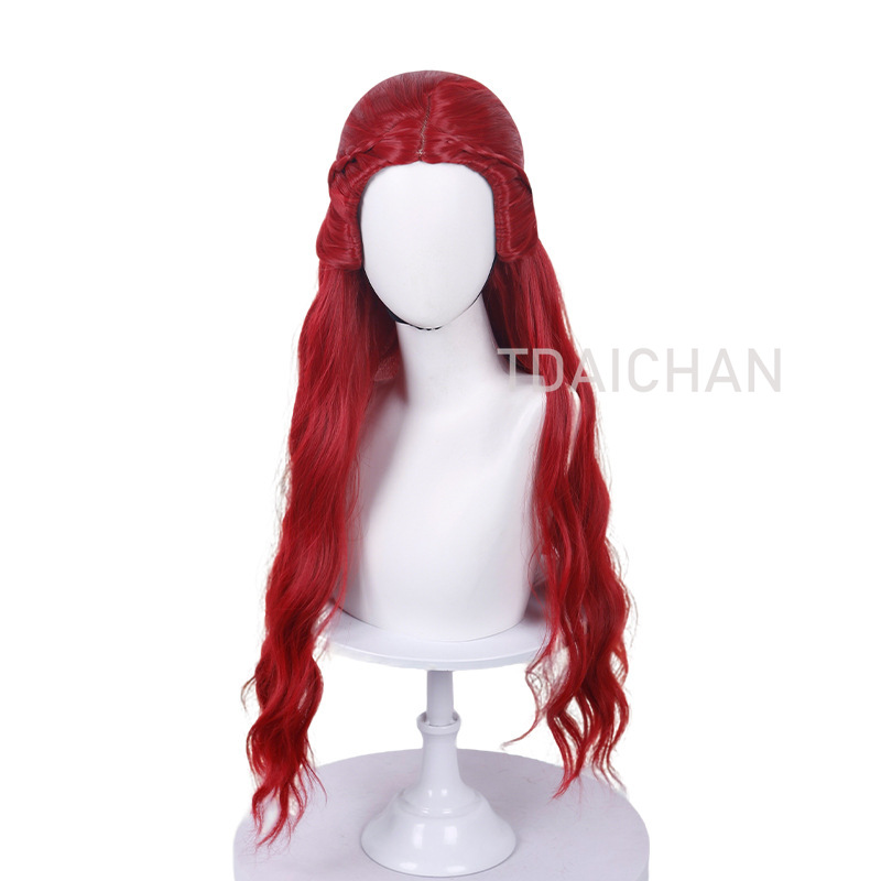 Peruka Cosplay Kręcona Czerwon – Anime Cosplay Blue Hair recenzja i cena
