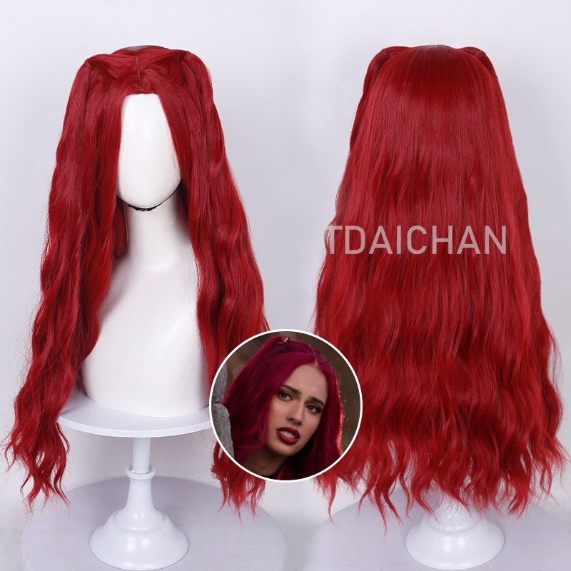 Peruka Cosplay Kręcona Czerwon – Anime Cosplay Blue Hair recenzja i cena