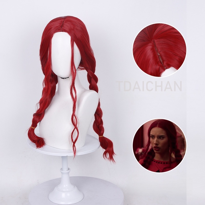 Peruka Cosplay Kręcona Czerwon – Anime Cosplay Blue Hair recenzja i cena