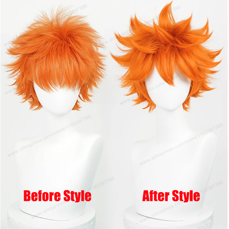 Hinata Shoyo peruka do cosplay – Anime Cosplay Orange Hair recenzja i cena