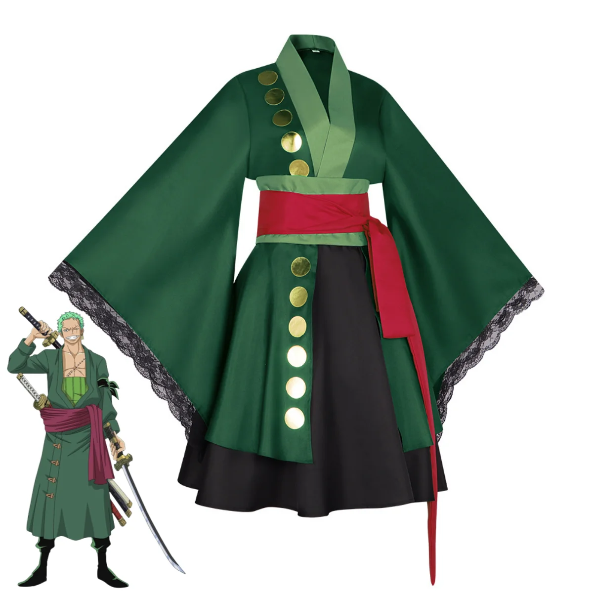 Kostium Cosplay XqAnime Rorono – Anime Zoro Cosplay Female recenzja i cena