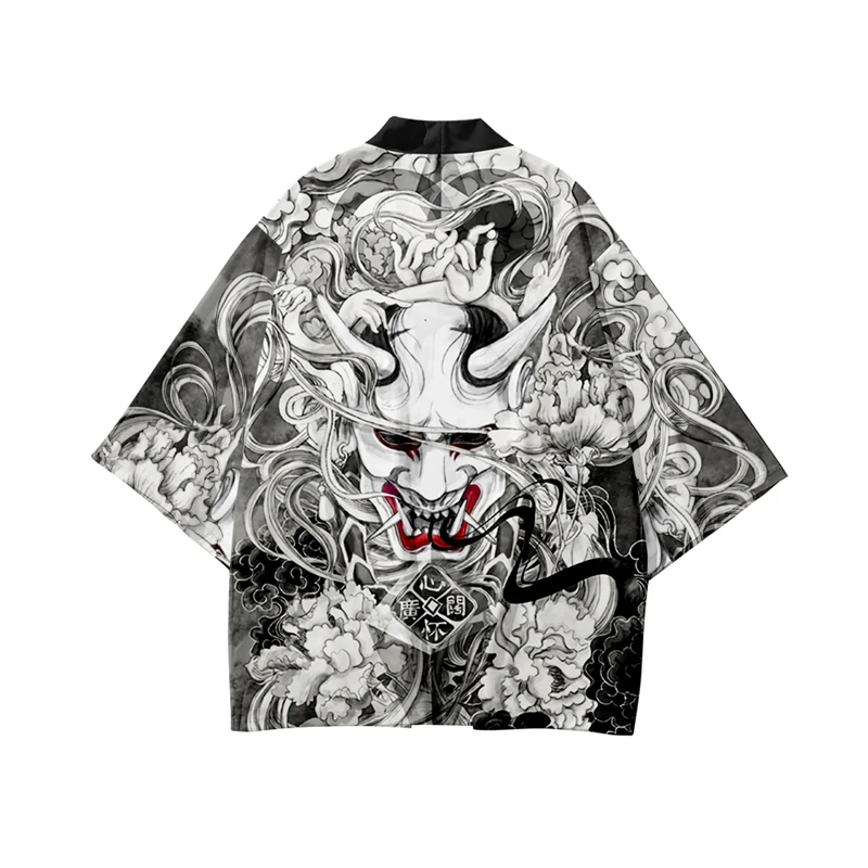 Demon Print Samurai Shirt Odzi – Asian Cosplay Anime recenzja i cena