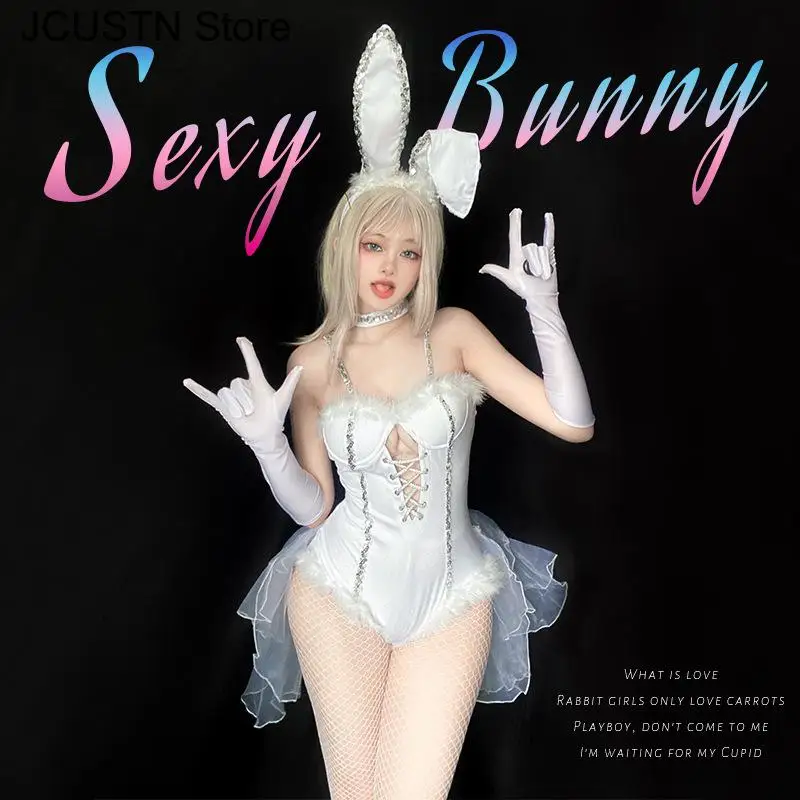 Biały Strój Króliczka na Szelk – Cosplay Anime Bunny Girl recenzja i cena