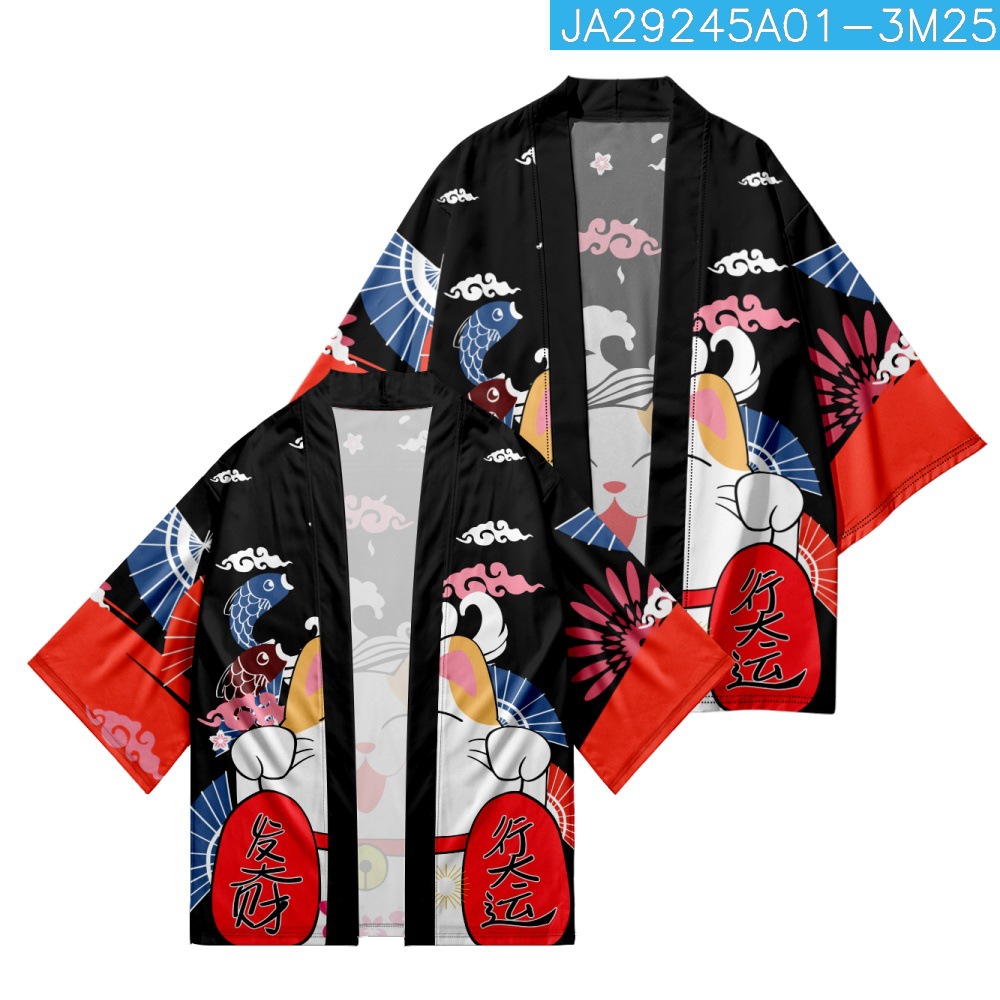 Yukata Cosplay Kot Nadruk Kard – Asian Cosplay Anime recenzja i cena