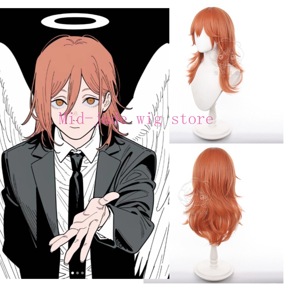Peruka do cosplayu anioła z an – Anime Cosplay Orange Hair recenzja i cena