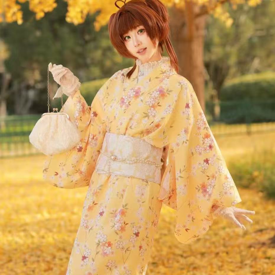Urocze Żółte Kimono Dziewczęce – Asian Cosplay Anime recenzja i cena