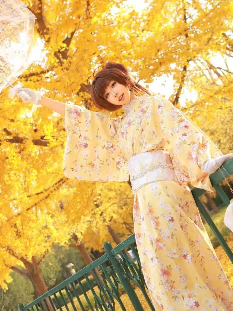 Urocze Żółte Kimono Dziewczęce – Asian Cosplay Anime recenzja i cena