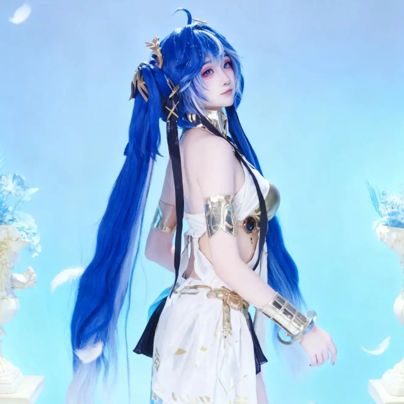 Peruka do cosplayu Iuno z gry  – Anime Cosplay Blue Hair recenzja i cena